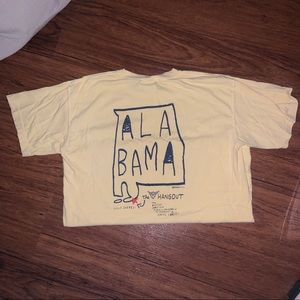 The hangout gulf shores light yellow tee
